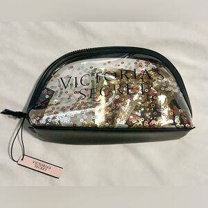 Victoria Secret Glitter Makeup Bag w/ Mini Fragrance Included